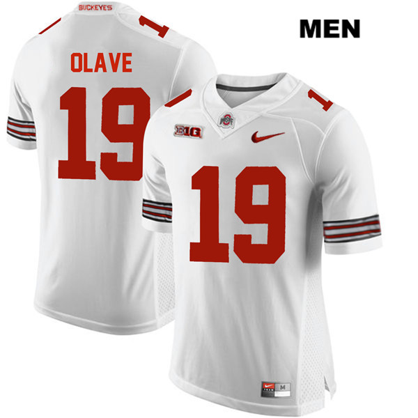 Ohio State Buckeyes Men's Chris Olave #19 White Authentic Nike College NCAA Stitched Football Jersey QD19C83DF